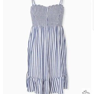 NWOT Torrid Striped Plus Size Sundress | Blue and White Stripes Dress | Size 4X